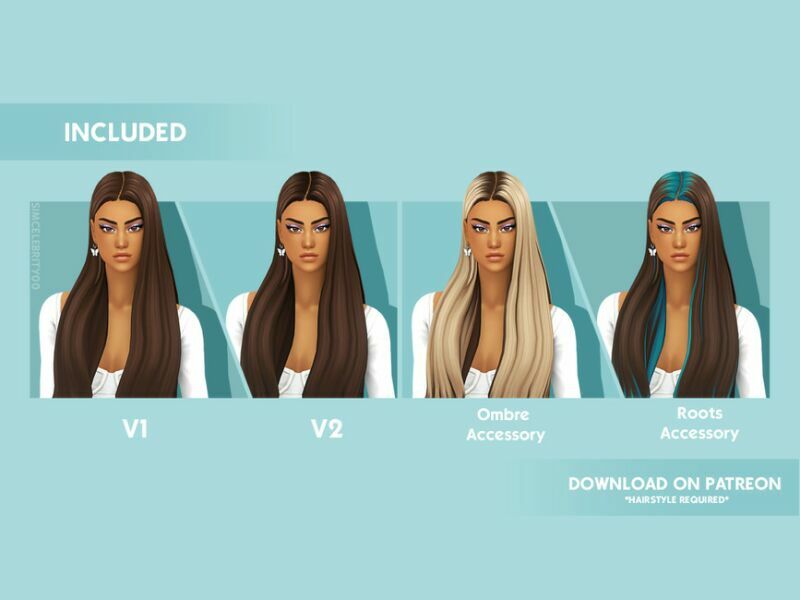 Delaney Hairstyle By Simcelebrity00 2 sims 4 cc delaney hairstyle by simcelebrity00 3