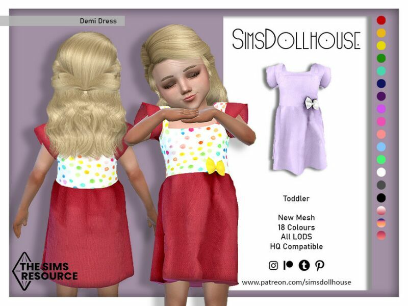 Demi Dress By Simsdollhouse 1 Demi Dress By Simsdollhouse Sims 4 CC