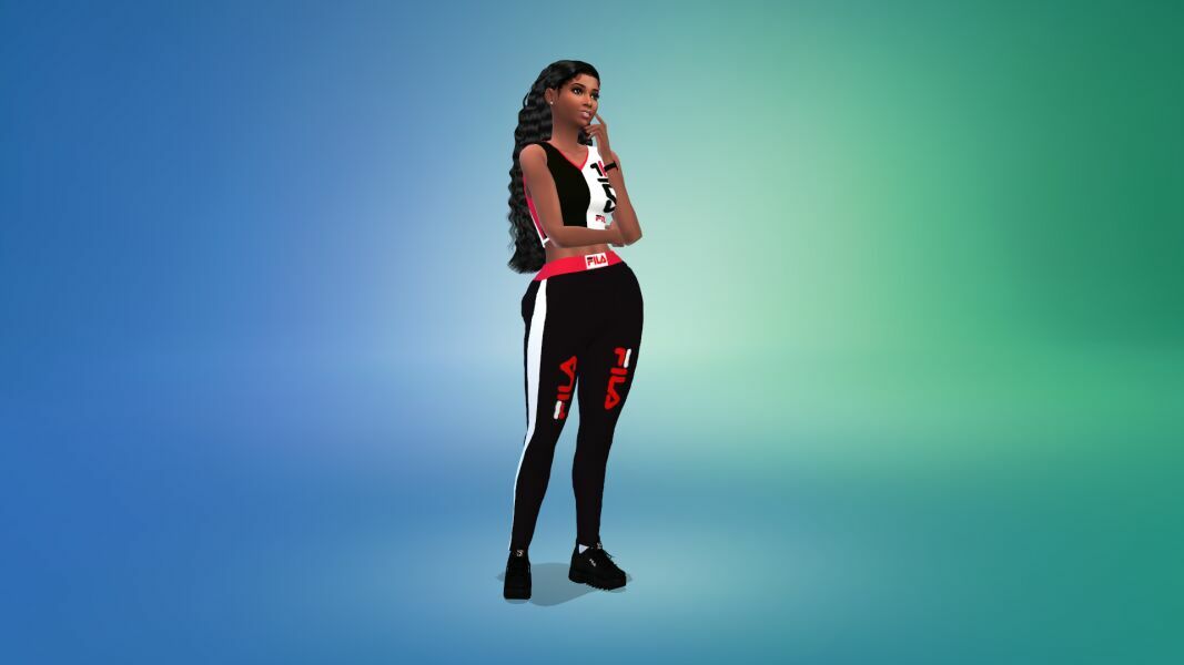 Designers’ Athletic TOP & Tights SET By VTK 5 sims 4 cc designers athletic top tights set by vtk 8