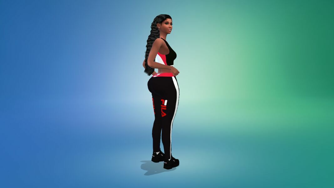 Designers’ Athletic TOP & Tights SET By VTK 4 sims 4 cc designers athletic top tights set by vtk 9