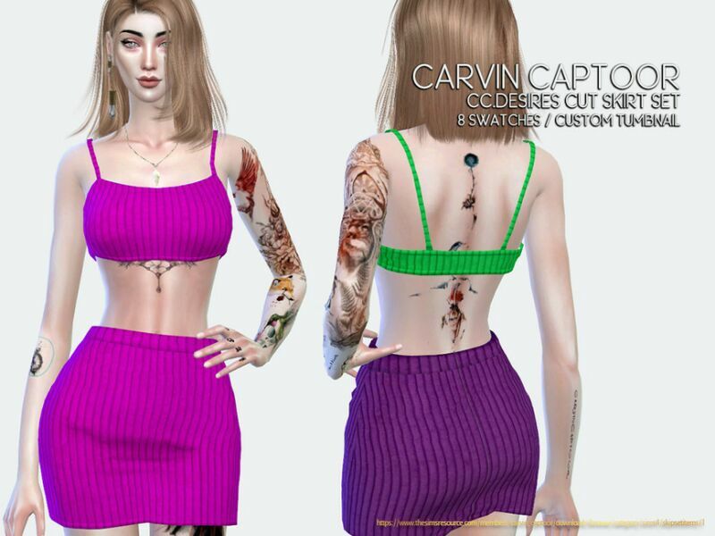 Desires CUT Skirt SET 1 Desires CUT Skirt SET Sims 4 CC