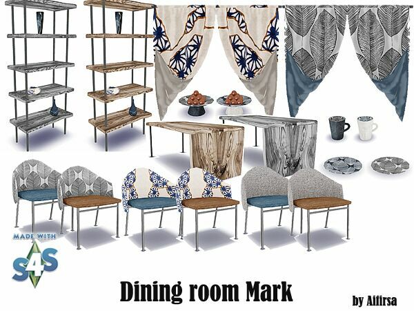 Dining Room Mark By Aifirsa 2 sims 4 cc dining room mark by aifirsa 3