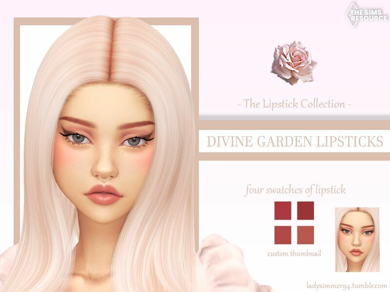 Divine Garden Lipsticks By Ladysimmer94 1 Divine Garden Lipsticks By Ladysimmer94 Sims 4 CC