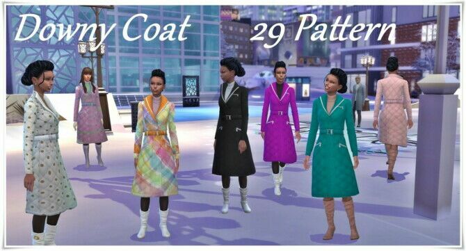 Downy Coat 1 Downy Coat Sims 4 CC
