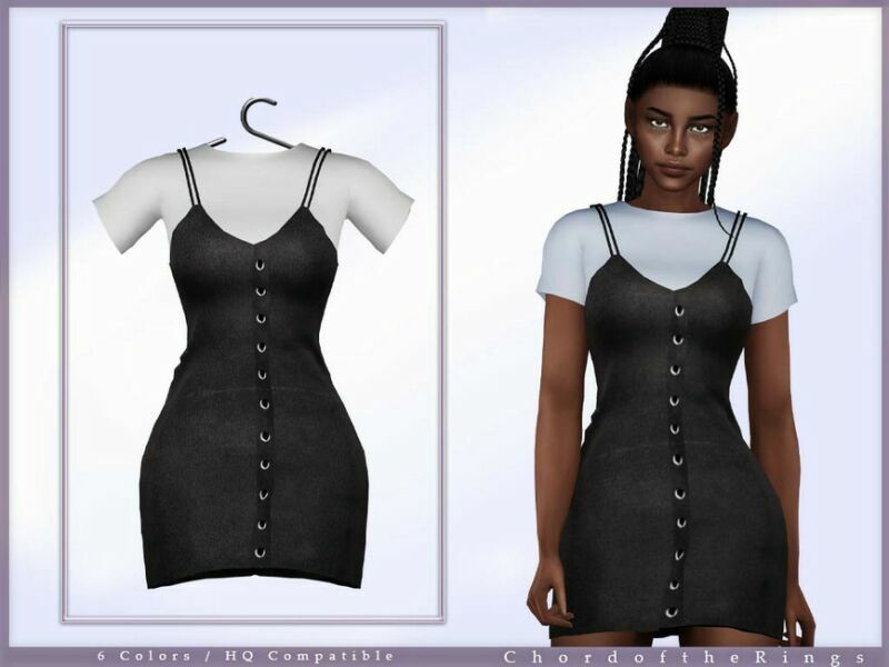 Dress NO.125 By Chordoftherings 1 Dress NO.125 By Chordoftherings Sims 4 CC