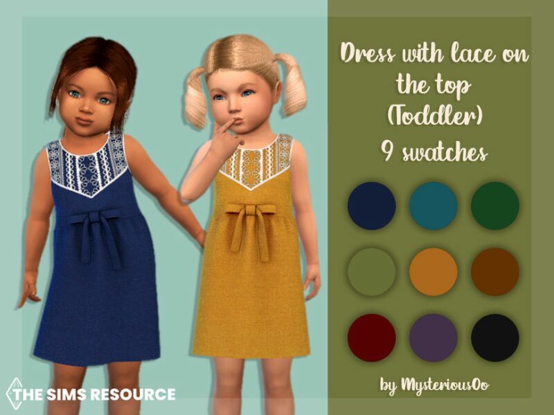Dress With Lace ON The TOP Toddler By Mysteriousoo 1 Dress With Lace ON The TOP Toddler By Mysteriousoo Sims 4 CC
