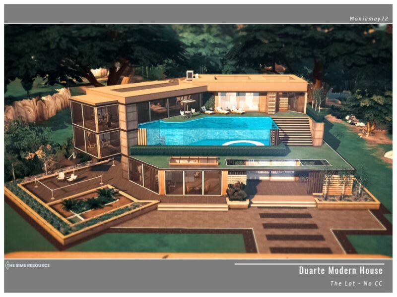 Duarte Modern House NO CC By Moniamay72 6 sims 4 cc duarte modern house no cc by moniamay72 3