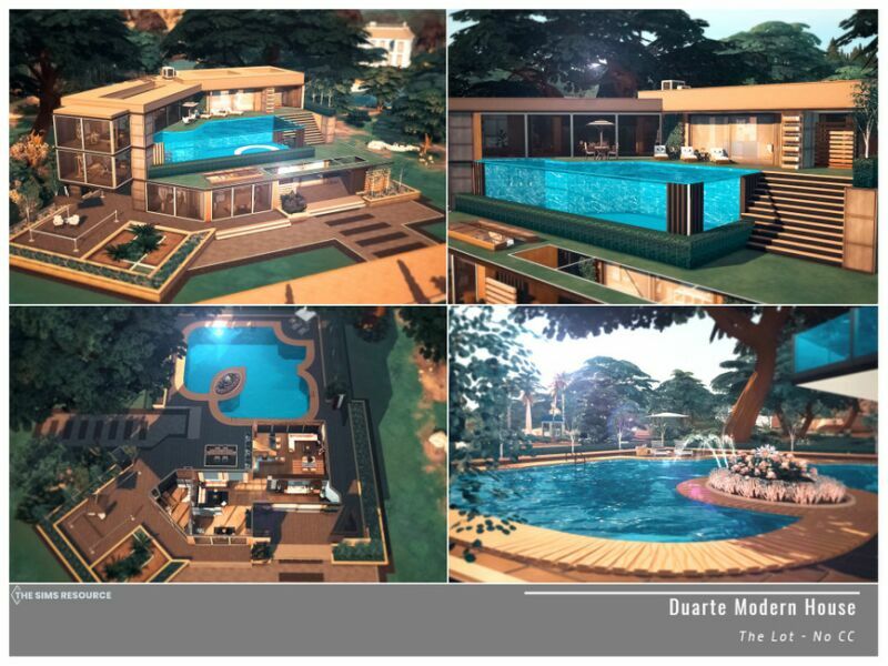 Duarte Modern House NO CC By Moniamay72 5 sims 4 cc duarte modern house no cc by moniamay72 4