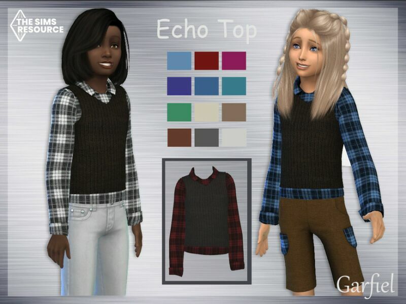 Echo TOP By Garfiel 1 Echo TOP By Garfiel Sims 4 CC