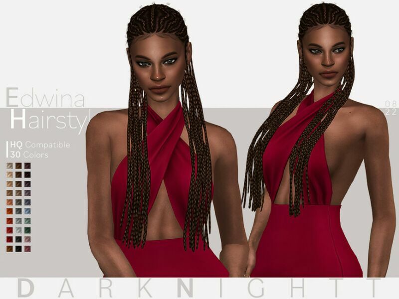 Edwina Hairstyle By Darknightt 1 Edwina Hairstyle By Darknightt Sims 4 CC