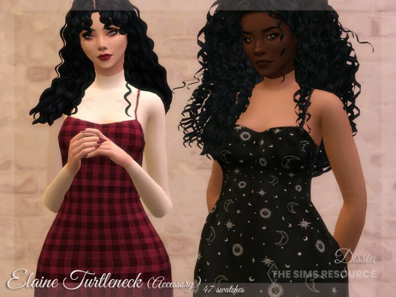 Elaine Turtleneck (Accessory) By Dissia 1 Elaine Turtleneck (Accessory) By Dissia Sims 4 CC