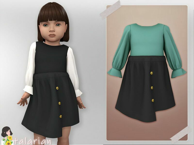 Eleanor Blouse And Asymmetrical Skirt / Toddler 1 Eleanor Blouse And Asymmetrical Skirt / Toddler Sims 4 CC