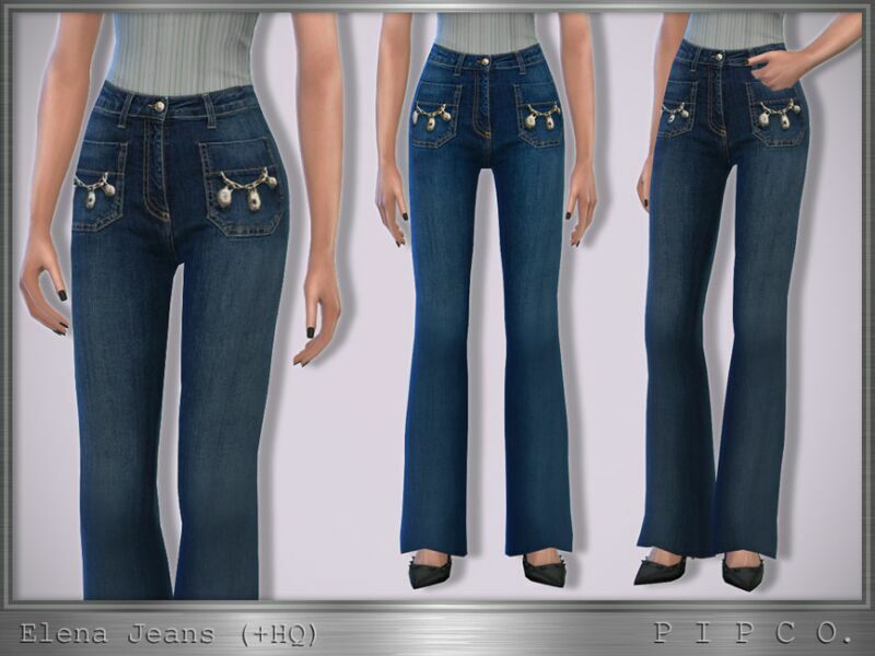 Elena Jeans (Bootcut). By Pipco 1 Elena Jeans (Bootcut). By Pipco Sims 4 CC