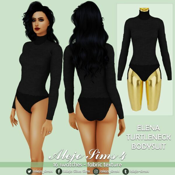 Elena Turtleneck Bodysuit 1 Elena Turtleneck Bodysuit Sims 4 CC