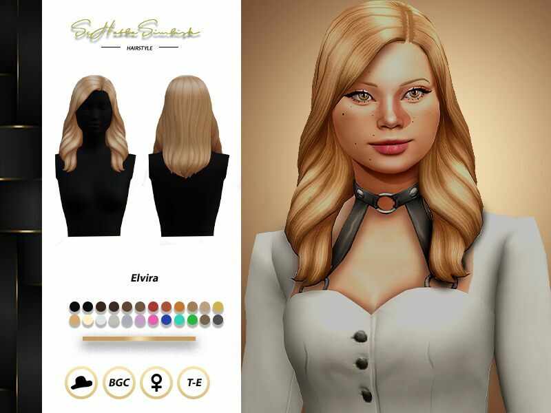 Elvira Hairstyle By Sehablasimlish 1 Elvira Hairstyle By Sehablasimlish Sims 4 CC