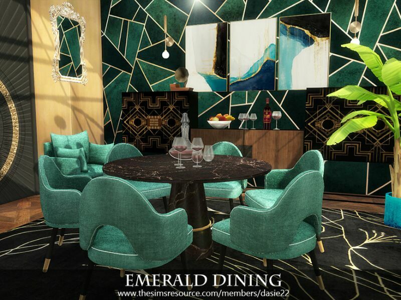 Emerald Dining By Dasie2 1 Emerald Dining By Dasie2 Sims 4 CC
