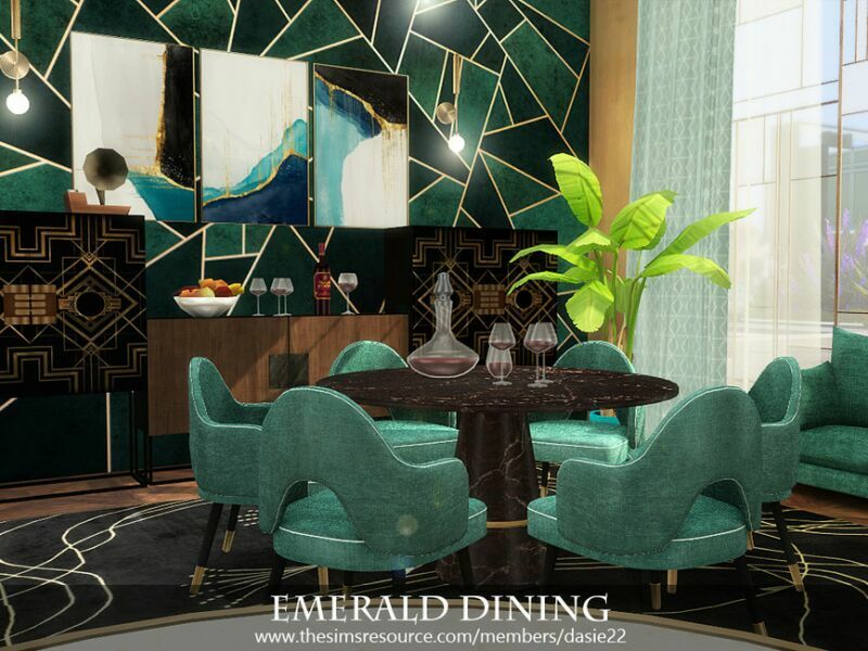 Emerald Dining By Dasie2 4 sims 4 cc emerald dining by dasie2 2