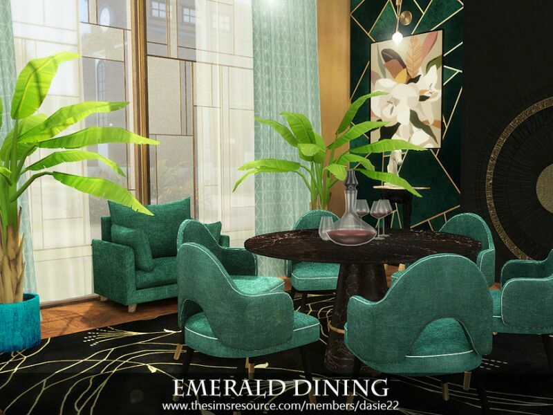 Emerald Dining By Dasie2 3 sims 4 cc emerald dining by dasie2 3