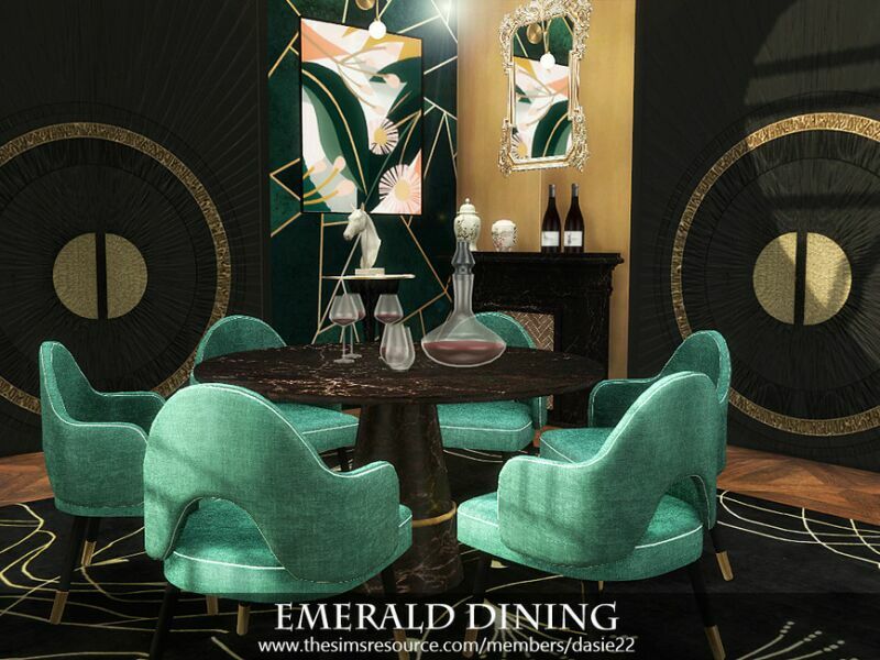 Emerald Dining By Dasie2 2 sims 4 cc emerald dining by dasie2 4