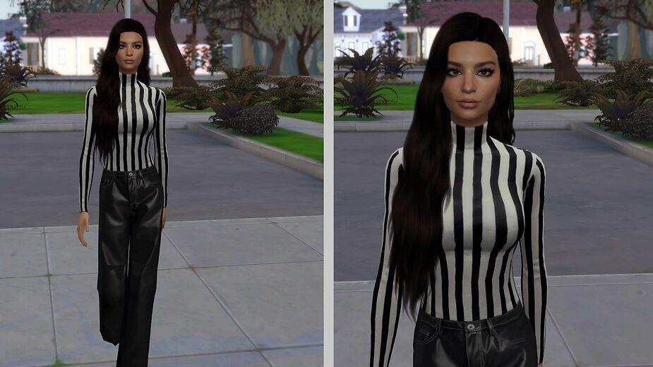 Emily Ratajkowski In (Facemask + Tray) 3 sims 4 cc emily ratajkowski in facemask tray 2