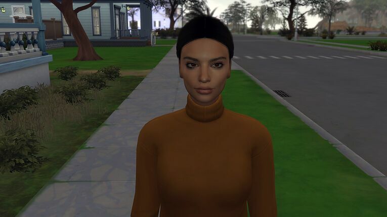 Emily Ratajkowski In (Facemask + Tray) 2 sims 4 cc emily ratajkowski in facemask tray 3
