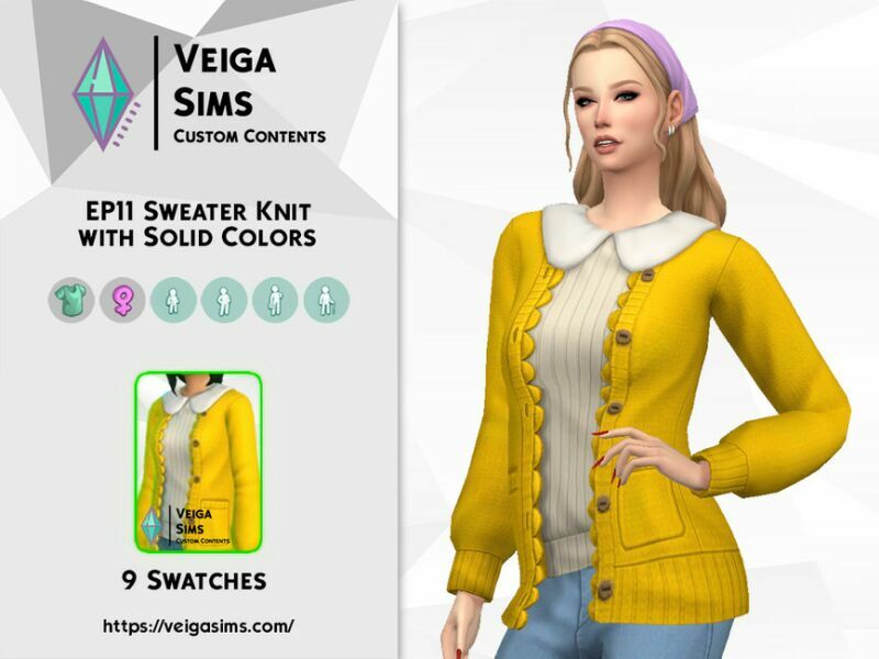 EP11 Sweater Knit With Solid Colors 2 sims 4 cc ep11 sweater knit with solid colors 2
