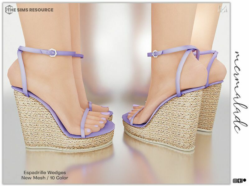 Espadrille Wedges S172 1 Espadrille Wedges S172 Sims 4 CC