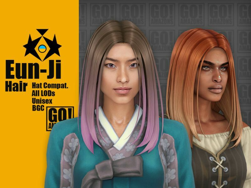 Eun-Ji Hair By Goamazons 1 Eun-Ji Hair By Goamazons Sims 4 CC