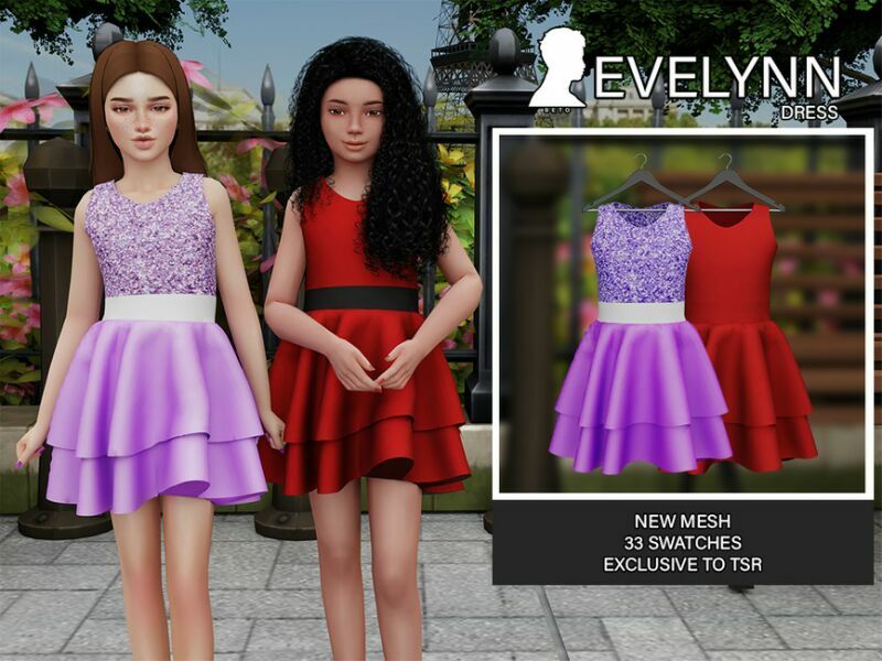 Evelynn (Dress) 1 Evelynn (Dress) Sims 4 CC
