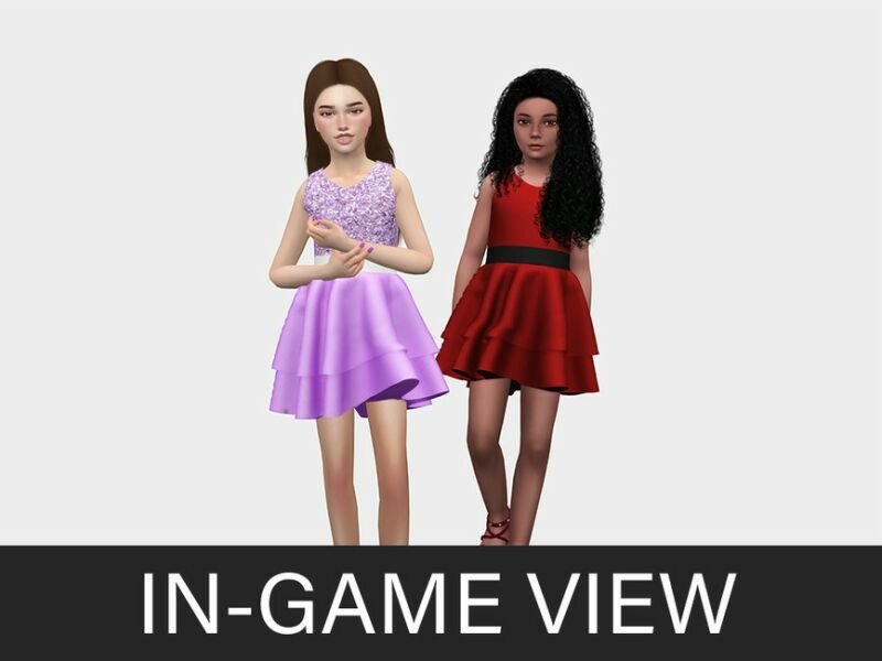 Evelynn (Dress) 2 sims 4 cc evelynn dress 2