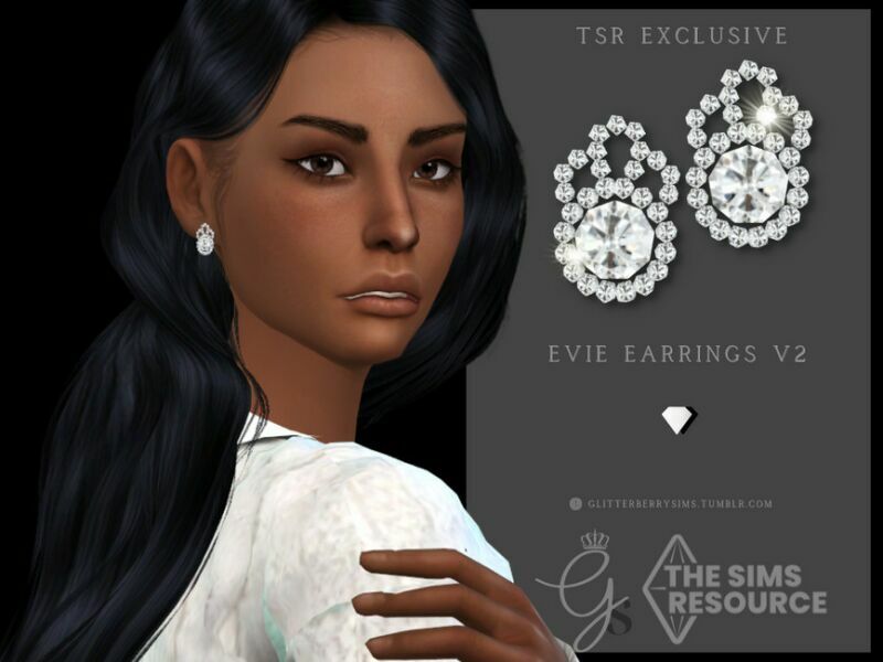 Evie Earrings V2 By Glitterberryfly 1 Evie Earrings V2 By Glitterberryfly Sims 4 CC