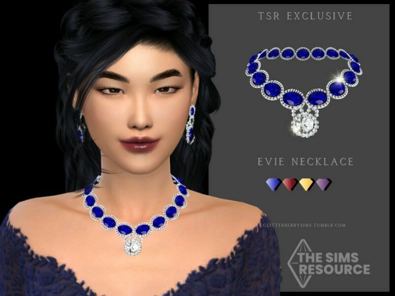 Evie Necklace By Glitterberryfly 1 Evie Necklace By Glitterberryfly Sims 4 CC