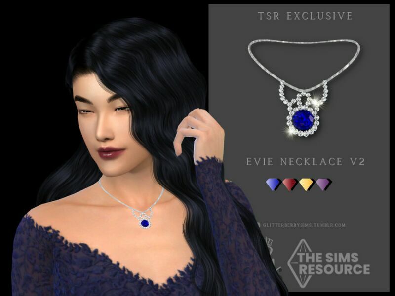 Evie Necklace V2 By Glitterberryfly 1 Evie Necklace V2 By Glitterberryfly Sims 4 CC