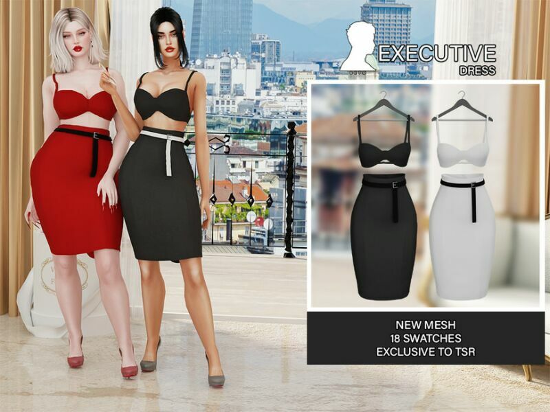 Executive (Dress) 1 Executive (Dress) Sims 4 CC