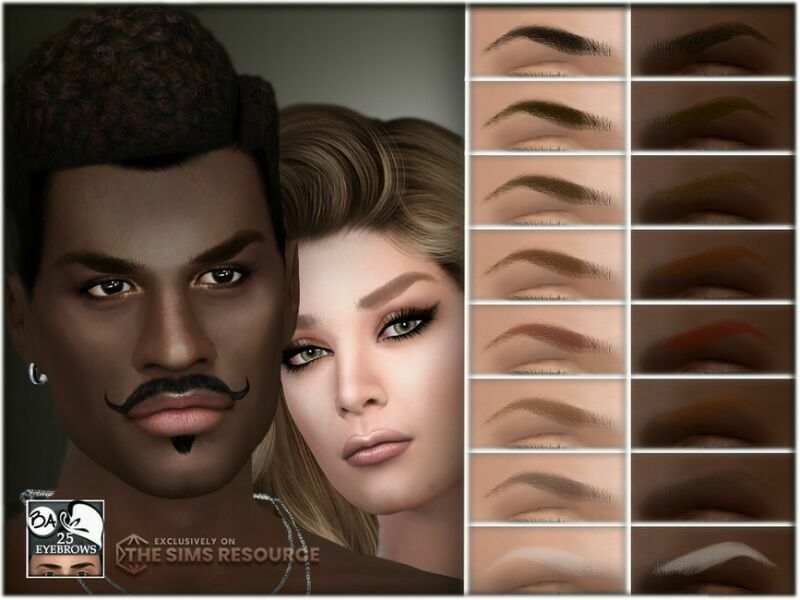 Eyebrows 25 By Bakalia 1 Eyebrows 25 By Bakalia Sims 4 CC
