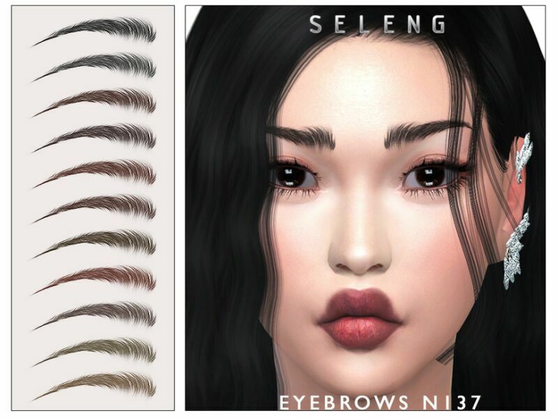 Eyebrows N137 By Seleng 1 Eyebrows N137 By Seleng Sims 4 CC