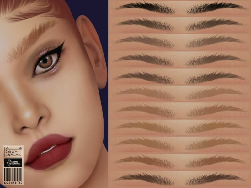 Eyebrows | N48 By Cosimetic 1 Eyebrows | N48 By Cosimetic Sims 4 CC