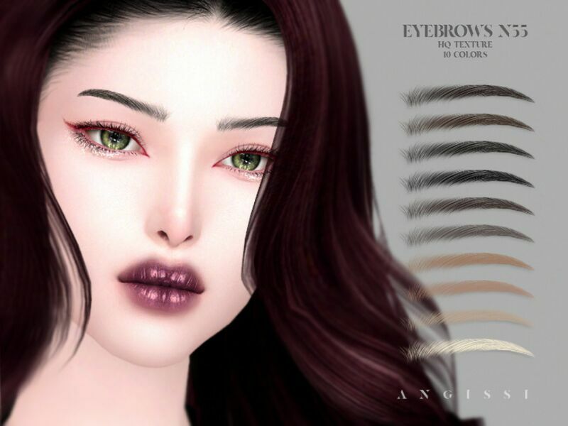 Eyebrows N55 By Angissi 1 Eyebrows N55 By Angissi Sims 4 CC
