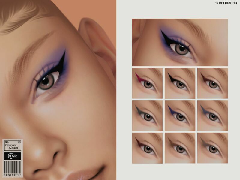 Eyeliner | N64 By Cosimetic 1 Eyeliner | N64 By Cosimetic Sims 4 CC