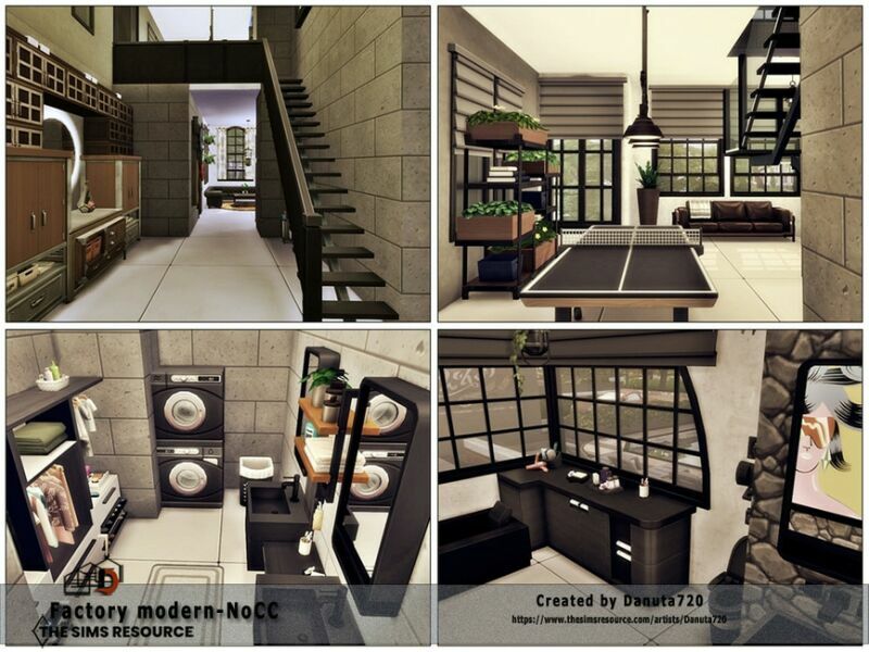 Factory Modern-Nocc By Danuta720 2 sims 4 cc factory modern nocc by danuta720 7