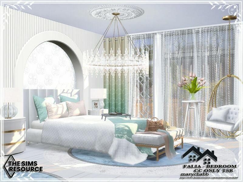 Falia – Bedroom – CC Only TSR By Marychabb 1 Falia – Bedroom – CC Only TSR By Marychabb Sims 4 CC