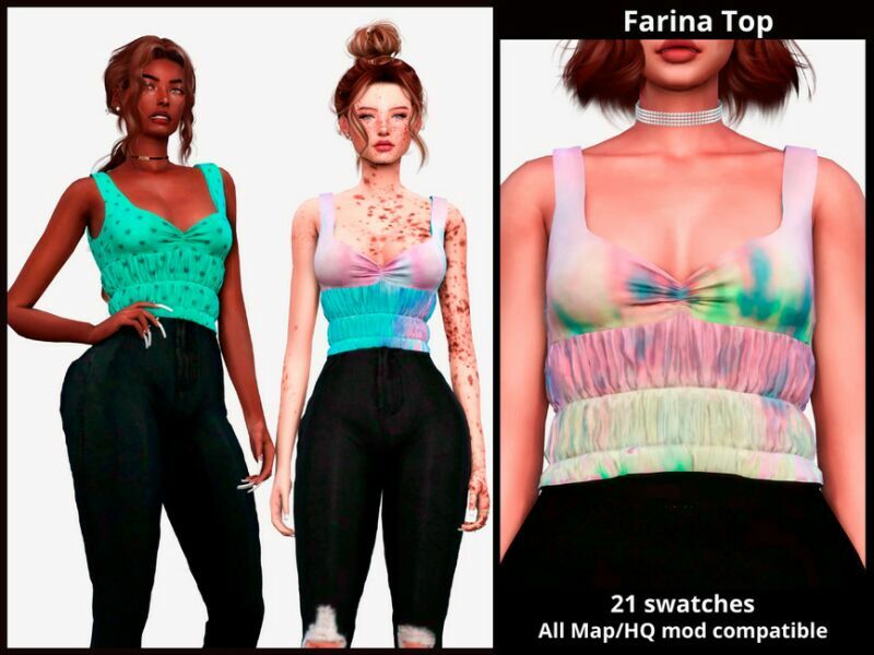 Farina TOP By Couquett 1 Farina TOP By Couquett Sims 4 CC