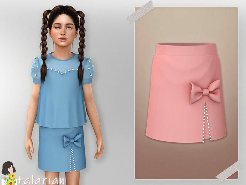 Female Child Everyday Clothing: Blakely Skirt 1 Female Child Everyday Clothing: Blakely Skirt Sims 4 CC