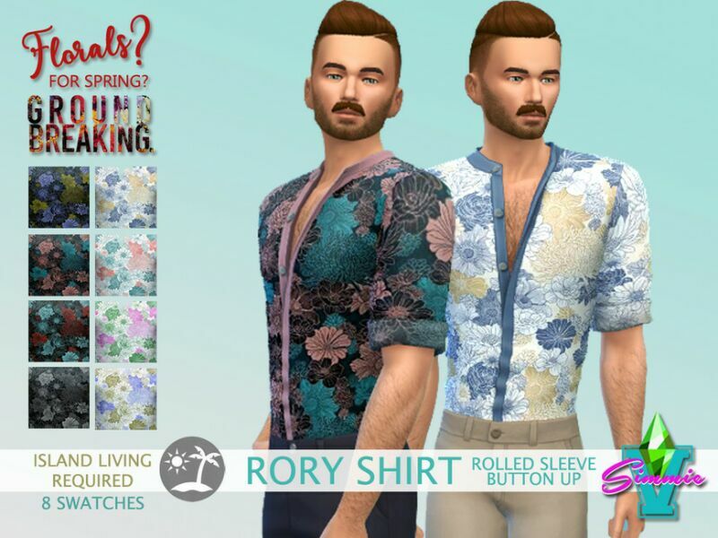 Ffsg Rory Button UP Shirt By Simmiev 1 Ffsg Rory Button UP Shirt By Simmiev Sims 4 CC