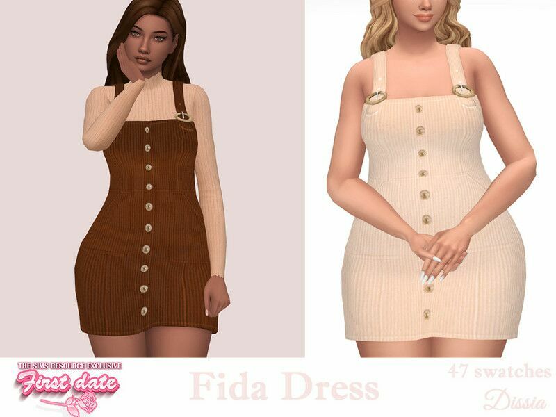 Fida Dress 1 Fida Dress Sims 4 CC