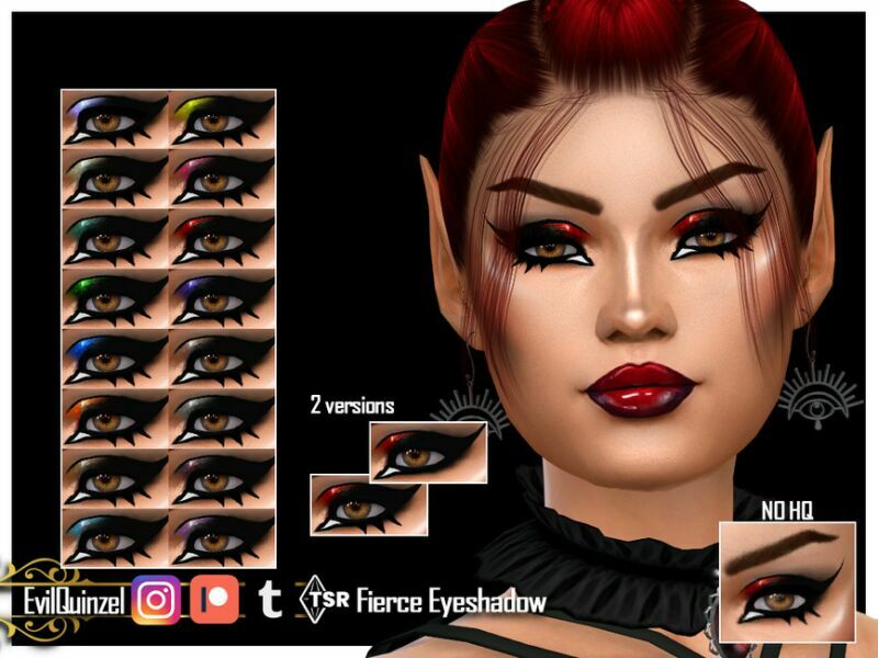 Fierce Eyeshadow By Evilquinzel 1 Fierce Eyeshadow By Evilquinzel Sims 4 CC