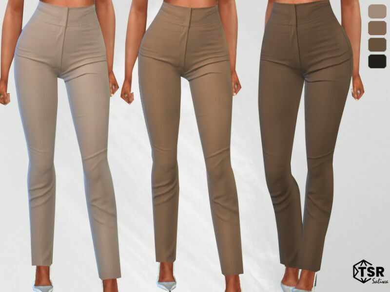 FIT Mesh High Waisted Trouser Pants By Saliwa 1 FIT Mesh High Waisted Trouser Pants By Saliwa Sims 4 CC