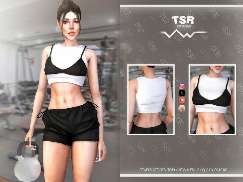 Fitness SET-378 (TOP) BD1037 By Busra-Tr 1 Fitness SET-378 (TOP) BD1037 By Busra-Tr Sims 4 CC