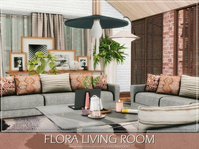 Flora Living Room By Mychqqq 7 sims 4 cc flora living room by mychqqq 2