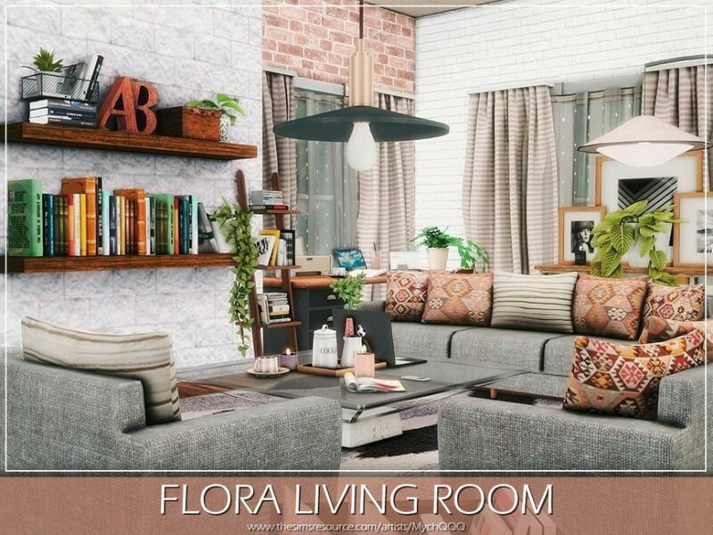 Flora Living Room By Mychqqq 5 sims 4 cc flora living room by mychqqq 4